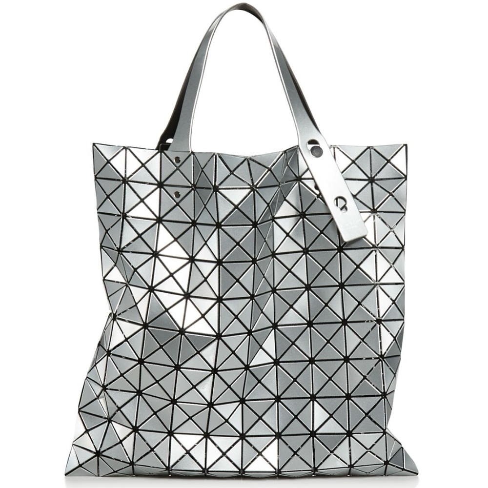 Issey Miyake Silver Geometric Tote